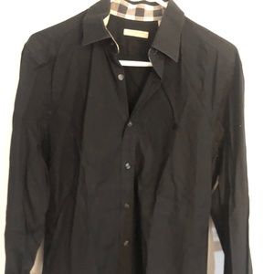 Mens Burberry Button-down Black